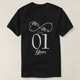 Camiseta Sr. y la Sra. Durante un año, primer aniversario B