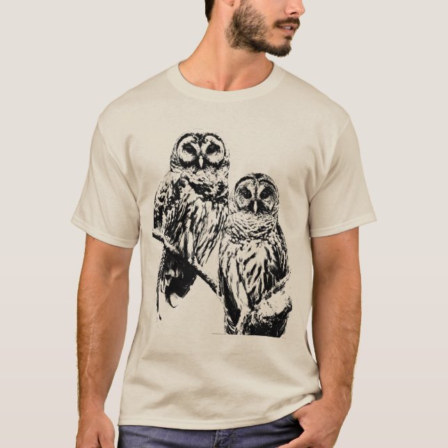 Camiseta Sr. y Sra. Barred Owl - 2020 - tinta negra (Anverso)