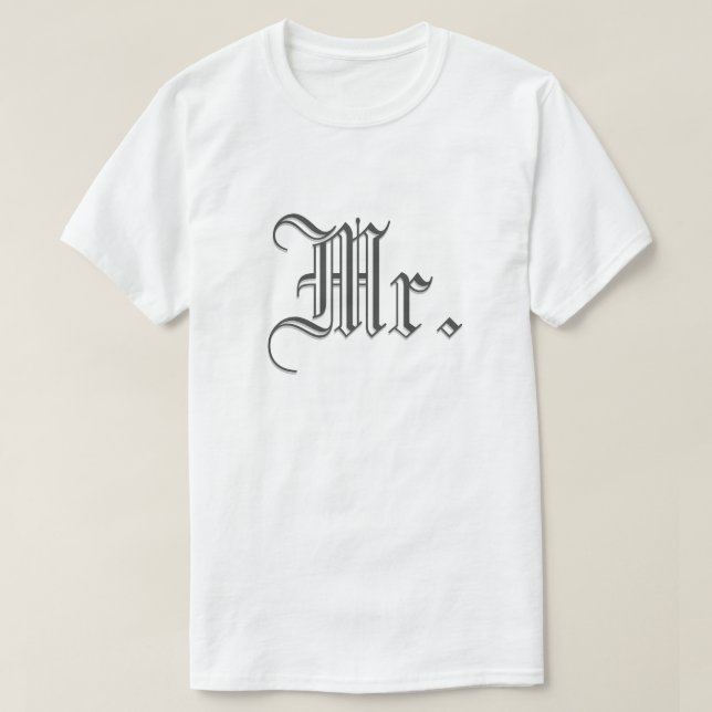 Camiseta Sr. y Sra. Blackletter (Diseño del anverso)
