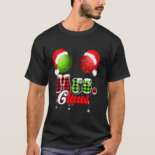 Camiseta Sr. y Sra. Claus Funny Chest Nuts Parejas Santa Ch (Anverso)