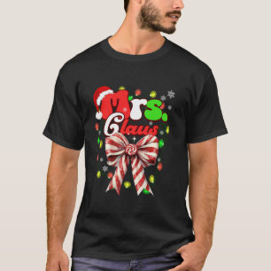 Camiseta Sr. y Sra. Claus Navidades Parejas Coquette Bow Ca