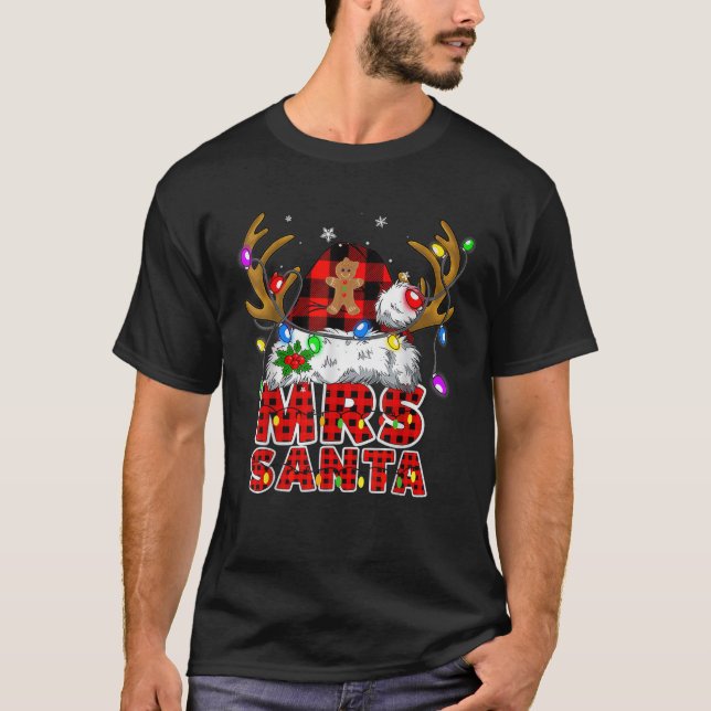 Camiseta Sr. y Sra. Claus Parejas Navidades coincidentes Pa (Anverso)
