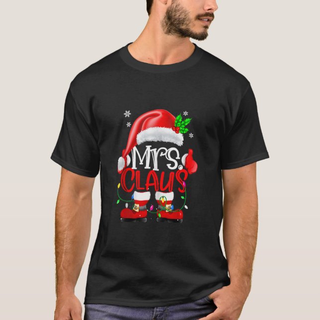 Camiseta Sr. y Sra. Claus Parejas Navidades de familia Sant (Anverso)