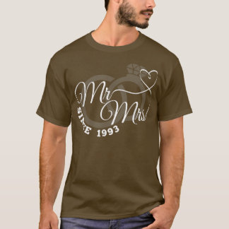 Camiseta Sr. y Sra. Desde 199329º Aniversario Boda Matchi