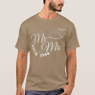 Camiseta Sr. y Sra. Desde 1998 24º aniversario del Boda