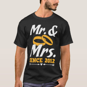Camiseta Sr. y Sra. Desde 2012, Pareja De Gif Mister Y Falt