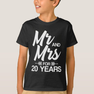 Camiseta Sr. y Sra. Durante 20 años 20º Aniversario Boda