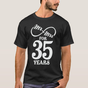 Camiseta Sr. y Sra. durante 35 años primer Boda Aniversario