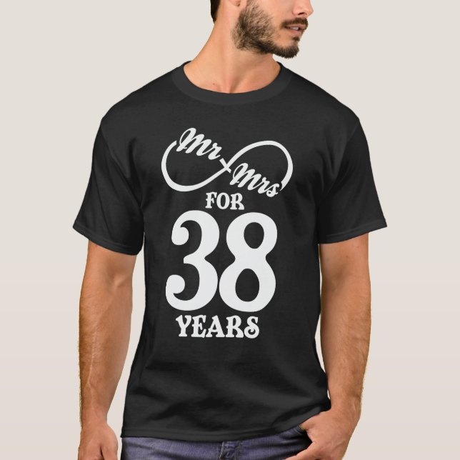 Camiseta Sr. y Sra. Durante 38 años 38º aniversario del Bod (Anverso)