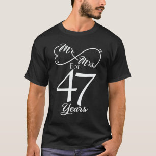 Camiseta Sr. y Sra. durante 47 años primer Boda Aniversario