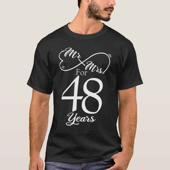 Camiseta Sr. y Sra. Durante 48 años 48º aniversario del Bod (Anverso)