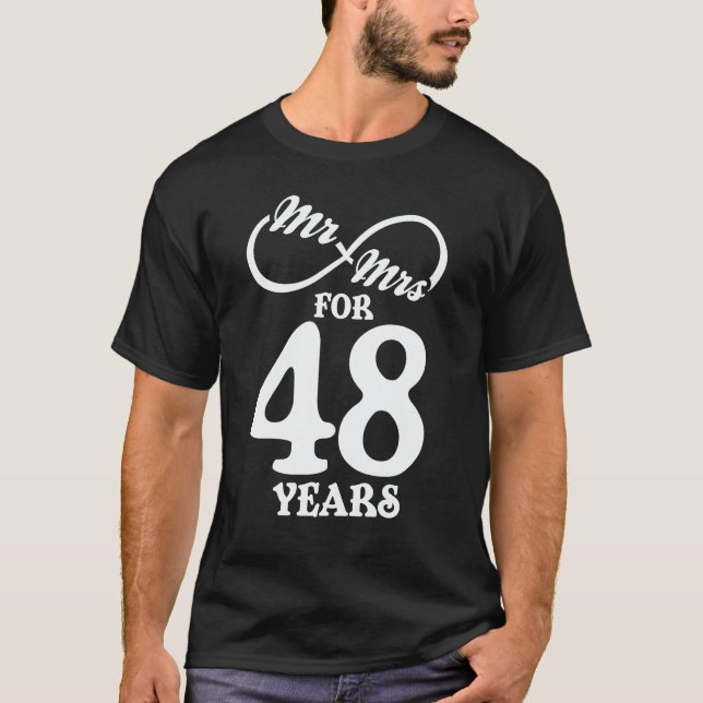 Camiseta Sr. y Sra. Durante 48 años 48º aniversario del Bod (Anverso)