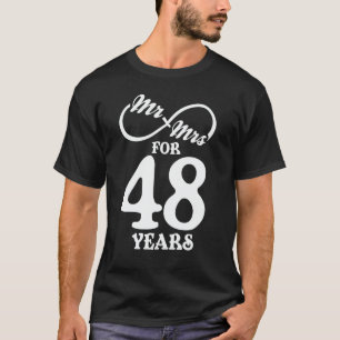 Camiseta Sr. y Sra. durante 48 años primer Boda Aniversari