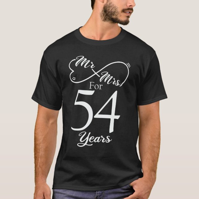 Camiseta Sr. y Sra. Durante 54 años 54º aniversario del Bod (Anverso)