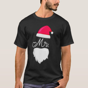 Camiseta Sr. Y Sra. Santa Claus Pajamas Parejas Coincidiend