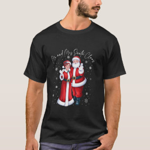 Camiseta Sr. y Sra. Santa Claus Parejas Navidades coinciden