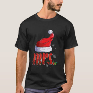 Camiseta Sr. y Sra. Santa Hat Parejas coincidentes Navidade
