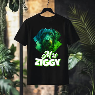 Camiseta Sr. Ziggy Foto de Perro Personalizada,Amante de Ma