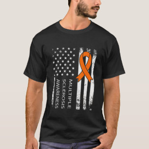Camiseta Sra. Awareness, Bandera En Peligro Y Cinta Naranja