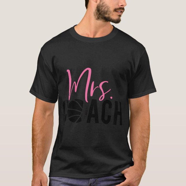 Camiseta Sra. Basketball Coach Para La Mujer Del Entrenador (Anverso)