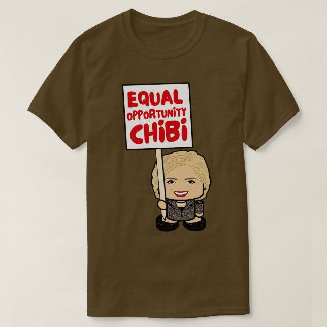 Camiseta Sra. Billary POLITICOBOT Toy Robot Equal Opp Chibi (Diseño del anverso)
