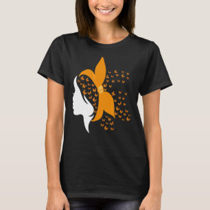 Camiseta Sra. Butterfly Naranja Ribbon Esclerosis Múltiple 