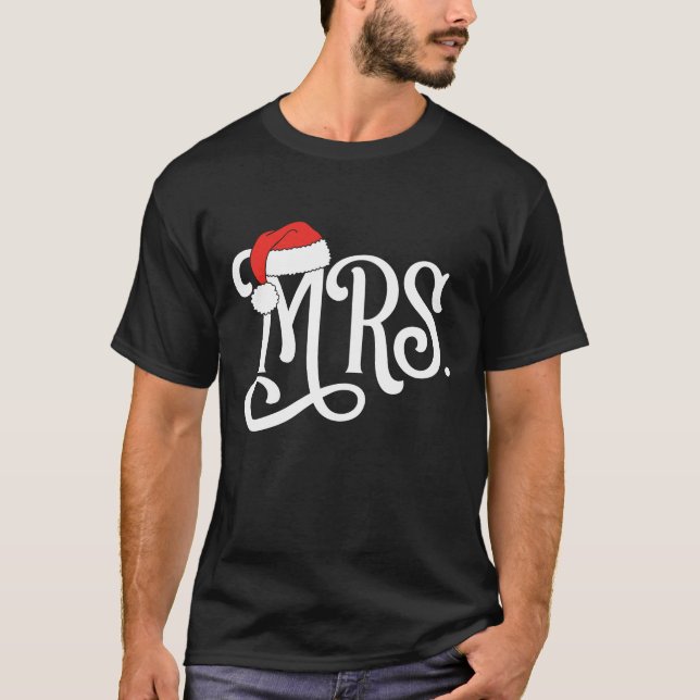 Camiseta Sra. Couples Navidades Santa Claus Gorra Sr. y Sra (Anverso)