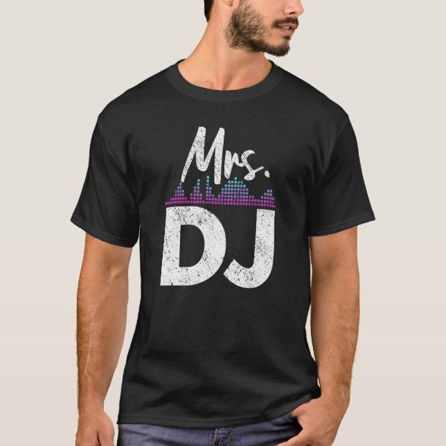 Camiseta Sra. DJ Wife Disk Jockey (Anverso)