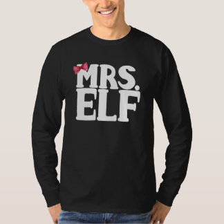 Camiseta Sra Elfo Sr Elfo Pareja de Parejas de Navidad