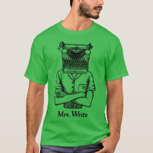 Camiseta Sra. Escribir Autora Escritora Vintage Typewriter 