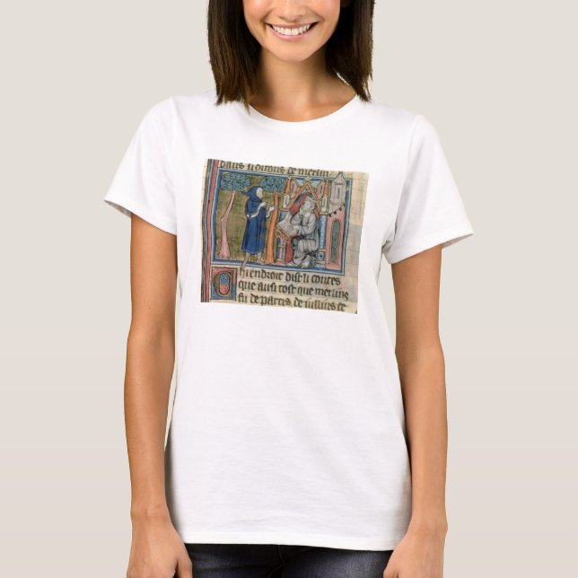 Camiseta Sra. Fr. 95 f.268 Merlin le dicta la historia a Bl (Anverso)