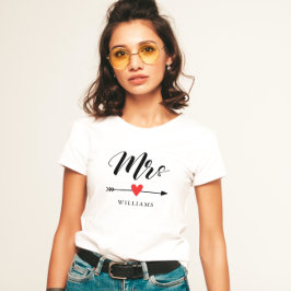 Camiseta Sra. personalizada con corazón y flecha