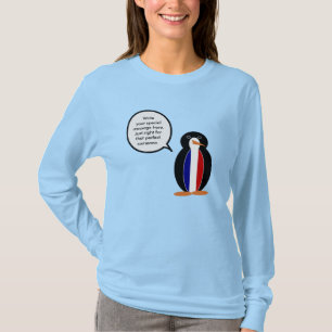 Camiseta Sra. Pingüino Personalizada Hablando Francés