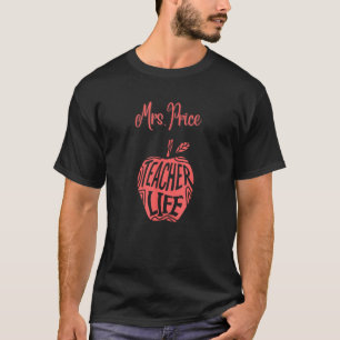 Camiseta Sra. Price Cute Profesor de Escuela Apple Orgullos