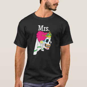 Camiseta Sra. Sugar Skull Bridal Shower Diseño Boda Mexican