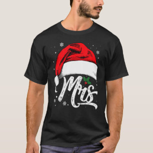 Camiseta Sra. Y Sr. Santa Hat Navidades Parejas Coincidiend