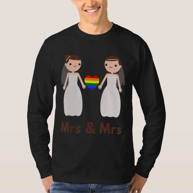 Camiseta Sra. y Sra. Lbgt Pride Couple (Anverso)