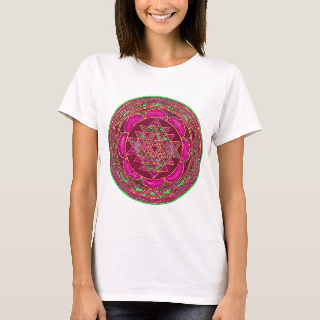 Camiseta Sri Lakshmi Yantra Mandala (Anverso)