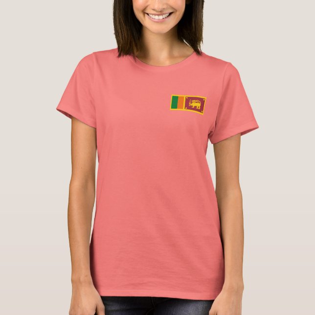 Camiseta Sri Lanka Bandera + Mapa (Anverso)