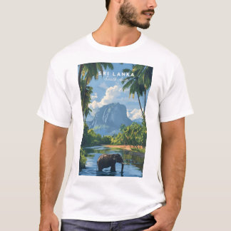 Camiseta Sri Lanka Elephant River Jungle T-Shirt for Mens