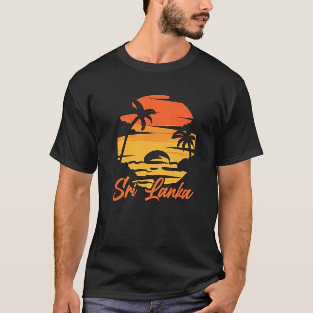Camiseta Sri Lanka Ocean Palm Tree vacaciones de verano en  (Anverso)