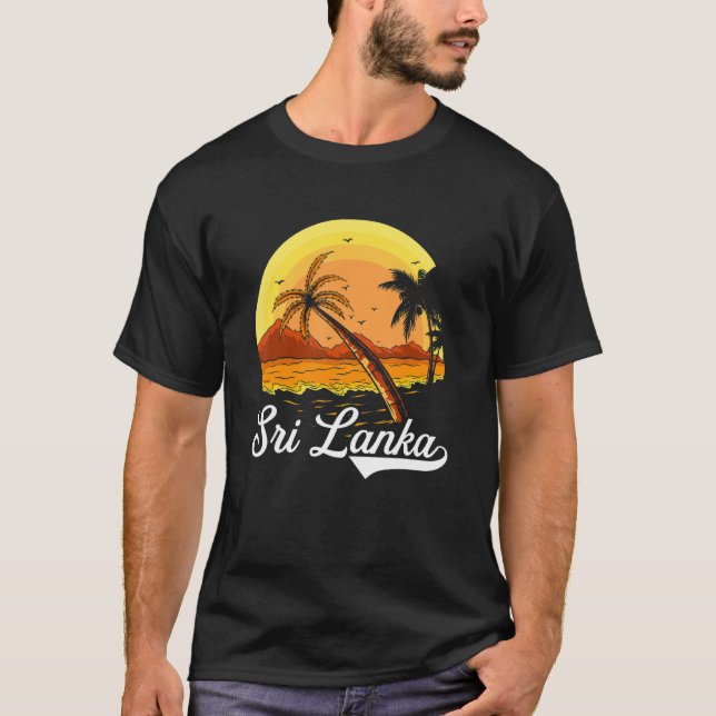Camiseta Sri Lanka Palm Tree Ocean Summer Vacation Sri Lank (Anverso)