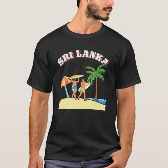 Camiseta Sri Lanka: Vacaciones de verano en la playa de Sur (Anverso)
