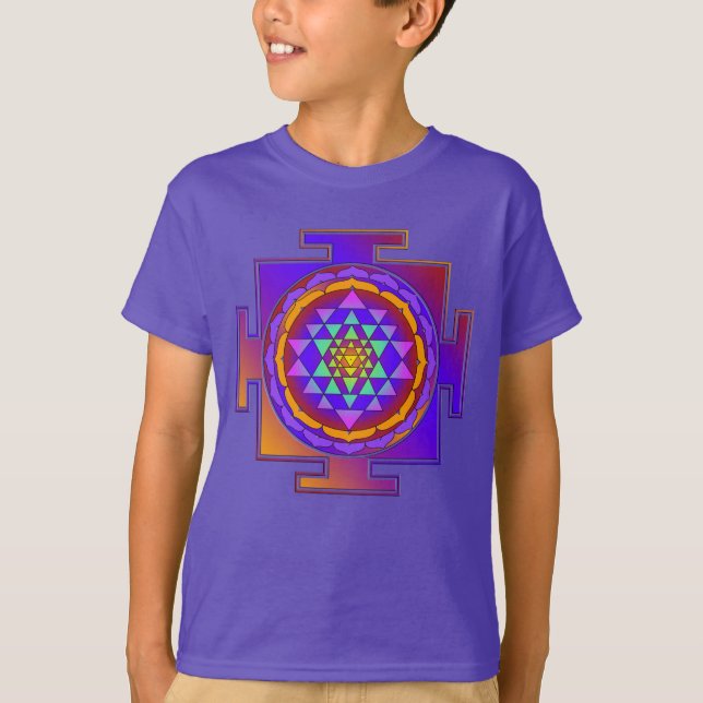 Camiseta SRI YANTRA colorido + tus ideas (Anverso)