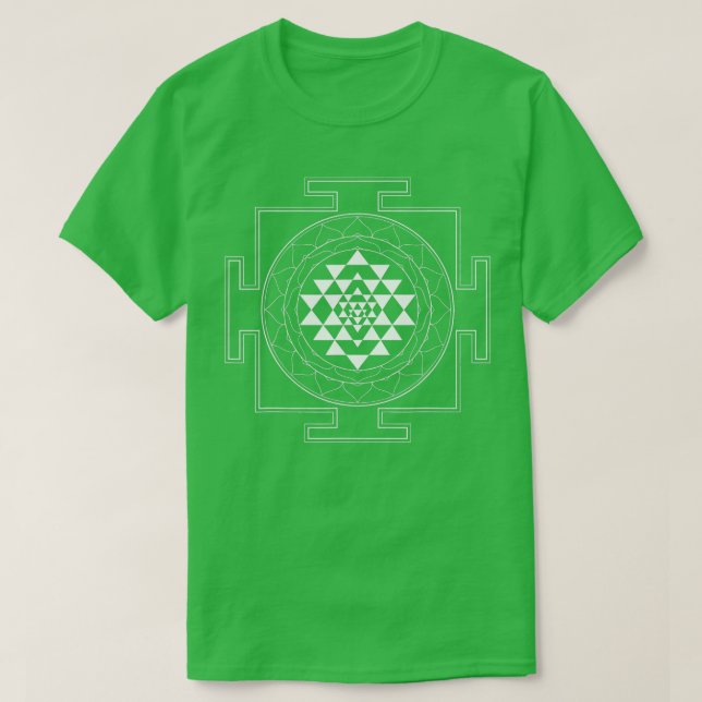 Camiseta Sri Yantra Geometría Sagrada Hindu Tantra Arte Sag (Diseño del anverso)