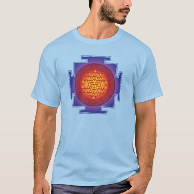 Camiseta Sri Yantra - llama (Anverso)