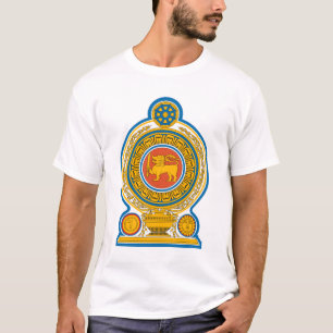 Camiseta srilanquesa del emblema nacional