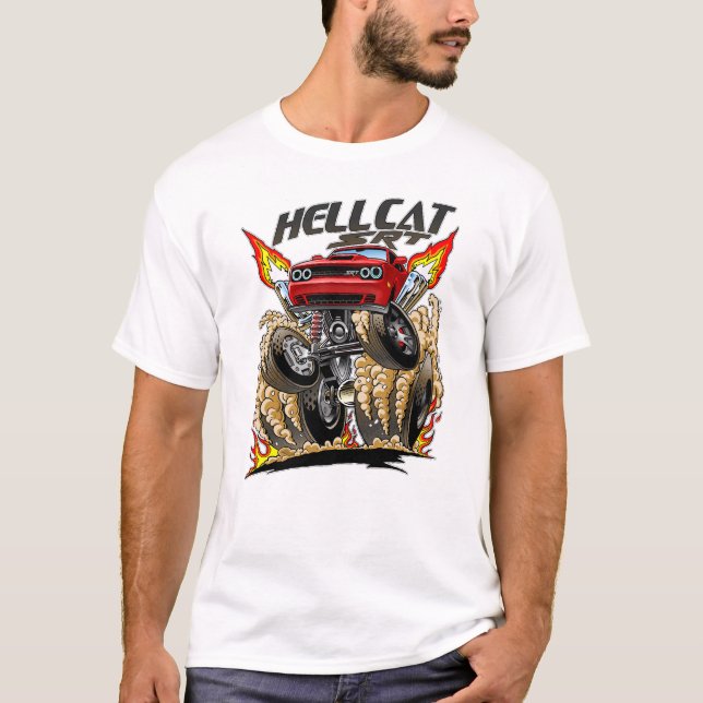 Camiseta SRT Challenger Hellcat Personalizado clásico Muslo (Anverso)