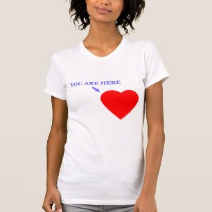 Camiseta Srta. militar You Are Here In de la esposa mi