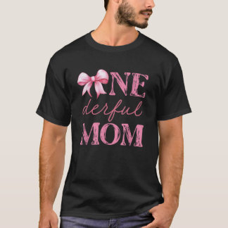 Camiseta Srta. OneMaravilloso Mamá Coquette Primer Cumpleañ